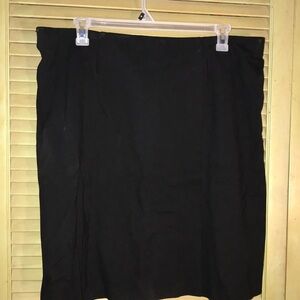 Coldwater Creek black knit skirt with front pleats